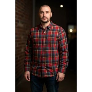 Duluth Untucked Relaxed Fit Flannel Shirt Men 2XL Red, Teal, Orange, Blue